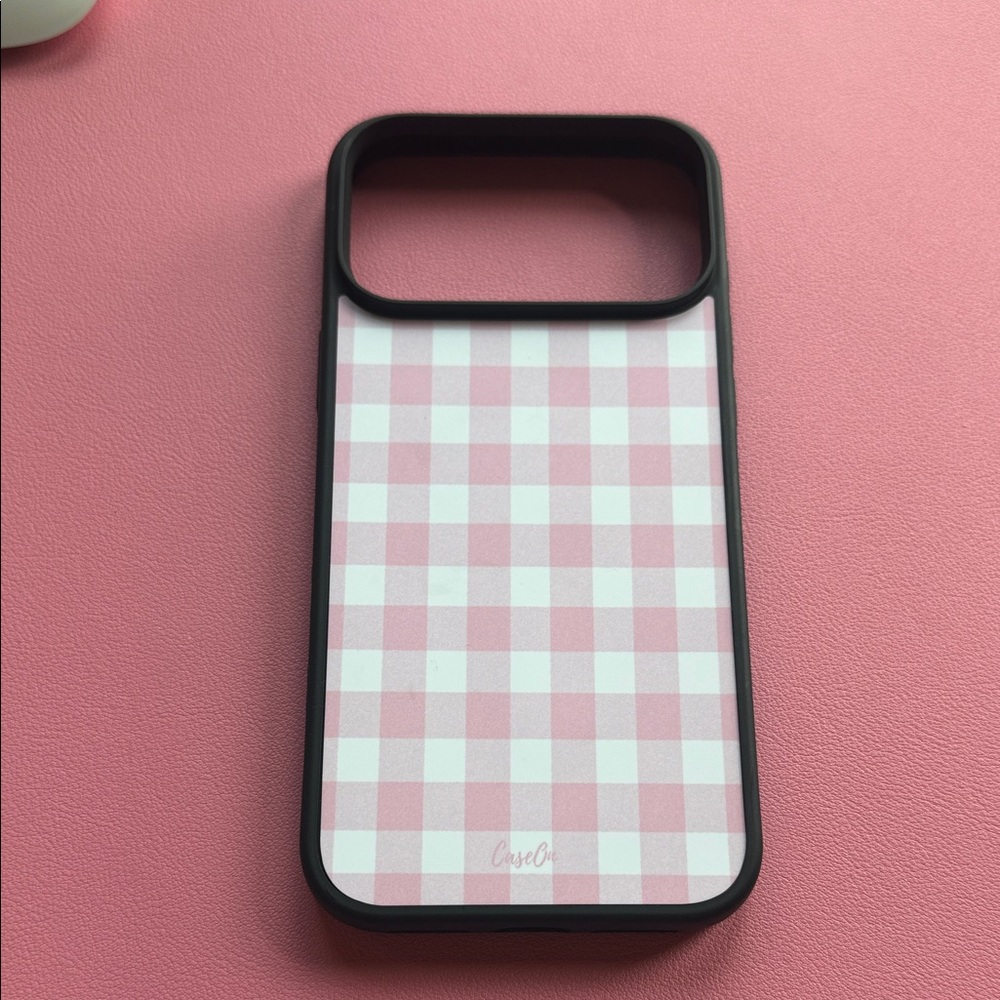 Checkered Pink iPhone 17 Pro Max Case